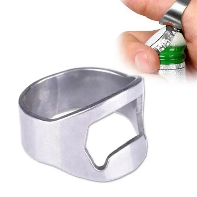 Otvorenie piva v tvare prsteňa 22 mm mini fľašový otvárač z nehrdzavejúcej ocele Rover prsteň Kuchynské gadgety barové náradie