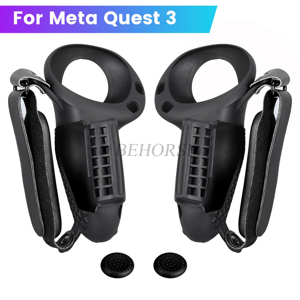 Otvorená rukoväť pre rukoväte pre Quest 3 Rovkoverky ovládača Silikónový nárazový ovládač rukoväť pre meta Quest 3 VR Accessories