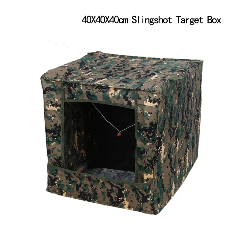 Otvorená veľkosť 40x40x40cm Slingshot Cieľová skrinka Skladacia kameň Oxford Lovec Hunting Shooting Puzdro Držiteľ Slingshot Box