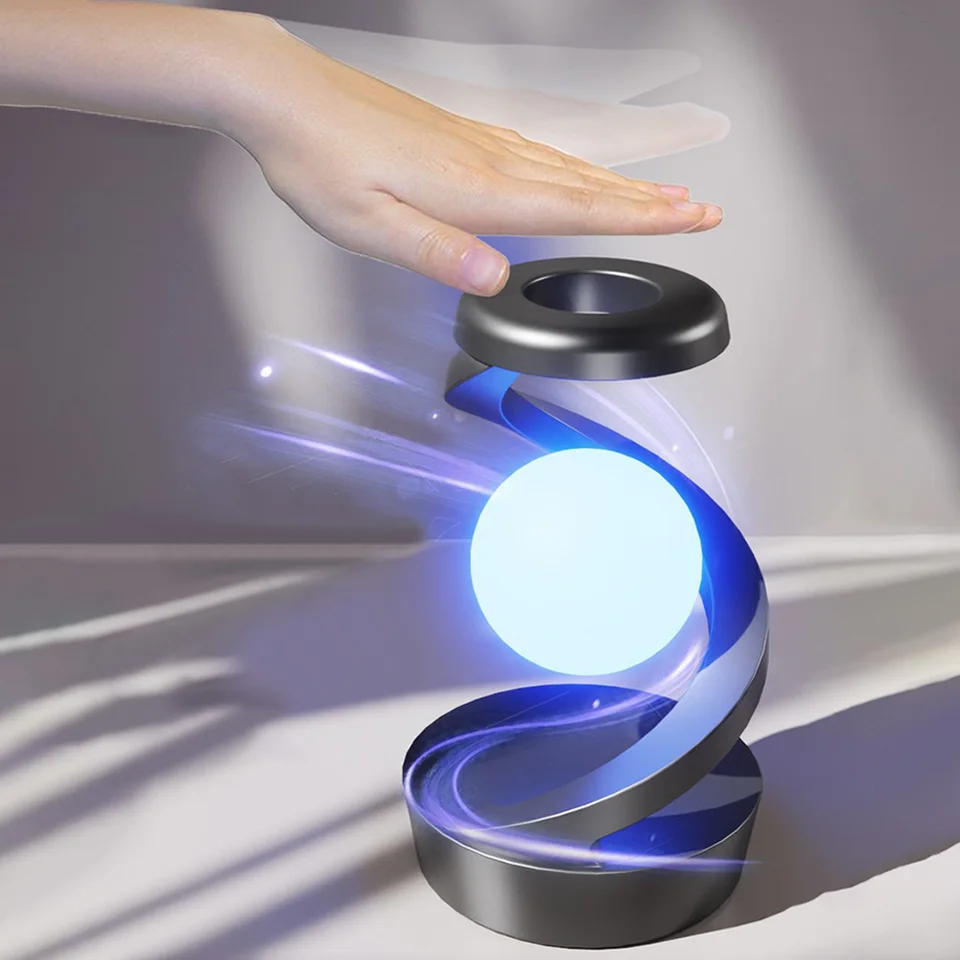 Otáčanie bezdrôtovej plávajúcej lampy RGB plávajúce mesačné stolové lampa LED Levitačné guľôčkové svetlo vo vzduchu voľne jedinečné darčeky dekorácie izby