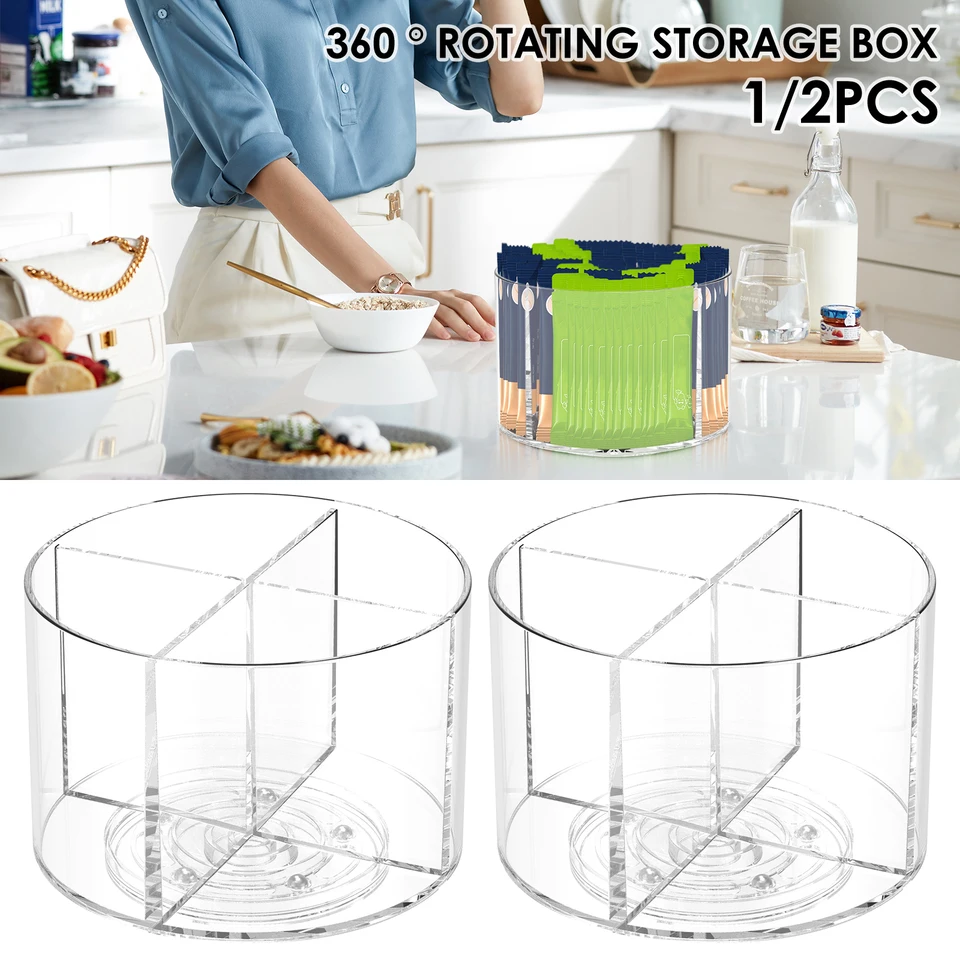 Otáčanie podnosového korenia Rack Drinks Organizátor Organizátor Clear Flavor Držiak kuchynský organizátor pre korenie kozmetický úložný box