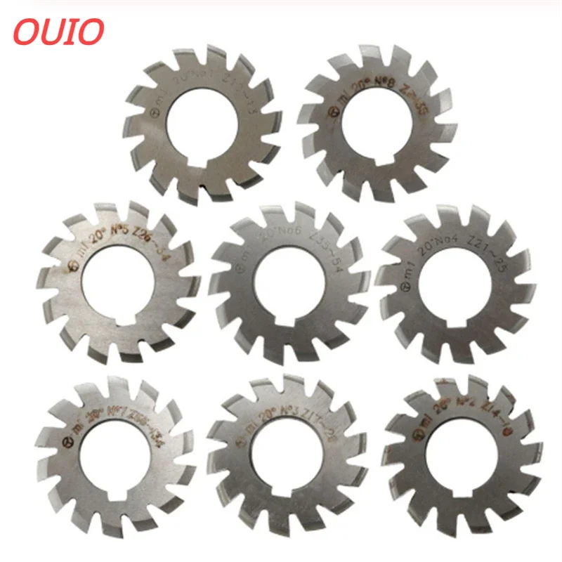 OUIO 1PCS M0,5 M0,75 M1 M1,25 M1,5 m2 M2,5 m3 m4 m5-m10 Modul PA20 stupňov č.