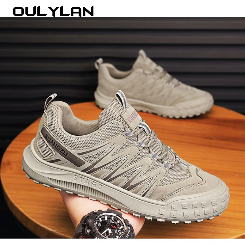 Oulylan Mesh Priedušné ľahké neformálne športové topánky pre mužov mäkké spodné protišmykové bežecké topánky Outdoor Walking Tenovia
