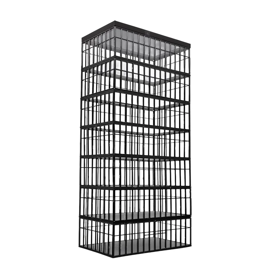 Outlandské modely Moderná 7-poschodová komerčná budova Full Glass 1:87 HO Scale
