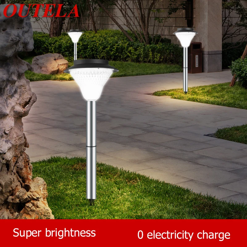 Outula Solar Light Contemporary Lawn lampa LED vodotesné IP65 Outdoor Dekorative pre záhradu Courtyard Park Garden