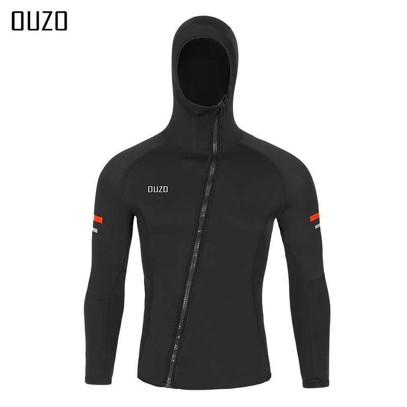 Ouzo 1,5 mm Pánske s kapucňou s dlhým rukávom Surfing Surfing Potápanie