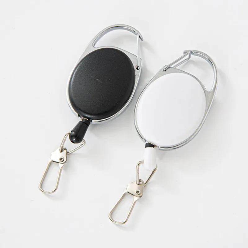 Oval Badge Revice Anti-Lost Keychain ľahko vytiahnuteľný valcový háčik na zatiahnuteľné priechod pracovné karty Clips