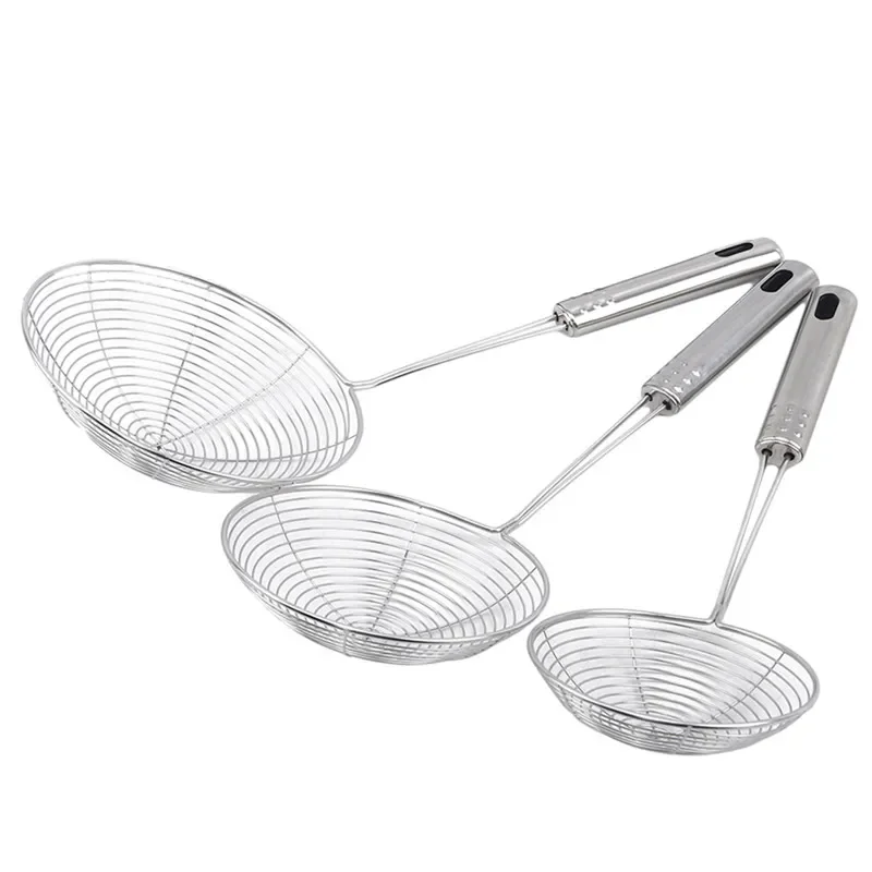 Oval skimmer z nehrdzavejúcej ocele Filter s mletiami Pot Finkware Filter Coliander Fried Filter Kitchen