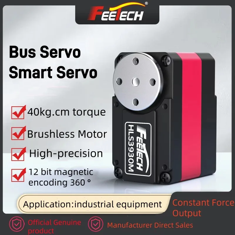 Ovládanie krútiaceho momentu 35 kg.cm Full Metal Douoble Shaft TTL Robot Servo Motor Feetch HL3930M Constant Force Servo pre robot