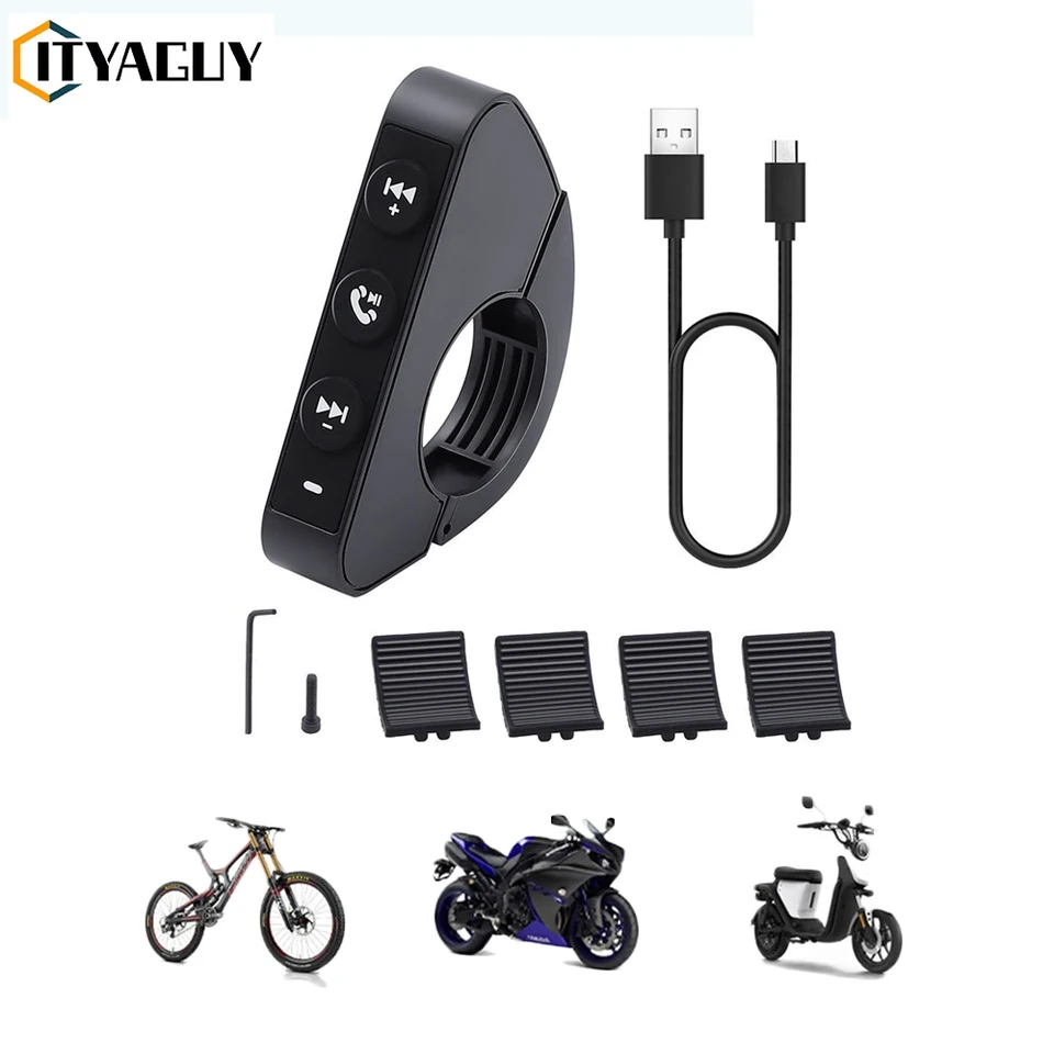 Ovládanie riadiacich riadidiel motocyklov Bluetooth Wireless Free-Free Hovory Diaľkovo vodotesné riadidlá na bicykli médiá