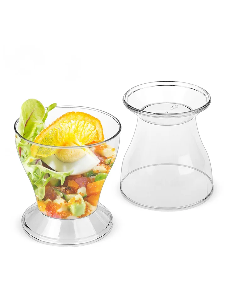 Ovocná misa, šálka smoothie, dezert šálka, populárna šálka zmrzliny, plastový občerstvenie, sušený ovocný tanier, šalátový tanier, jednorazový plastový šálka