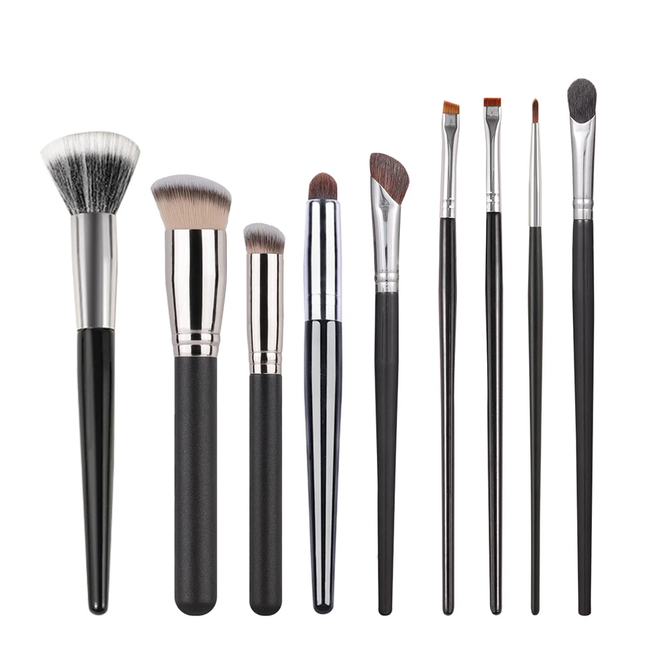 OVW make -up kefy syntetické čelné základy korektora kefy súprava čierna rukoväť Blush M premiešajte