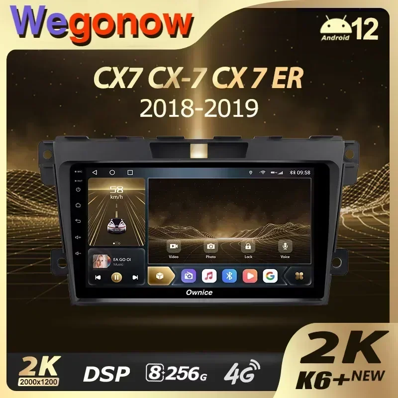 OWNICE K6+ 2K pre Mazda CX7 CX -7 CX 7 ER 2009 - 2012 CAR Radio Multimedia Video Player navigácia stereofónny GPS Android 12 Nie 2DIN