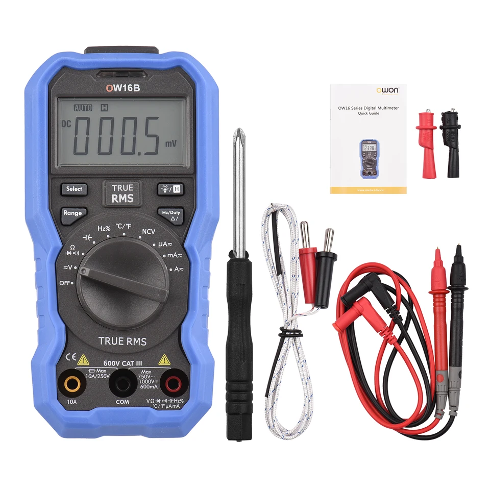 OWON OW16B digitálny multimeter s rekordom offline 5999 počíta True RMS automatické genery merača NCV Testovacia teplota merania teploty