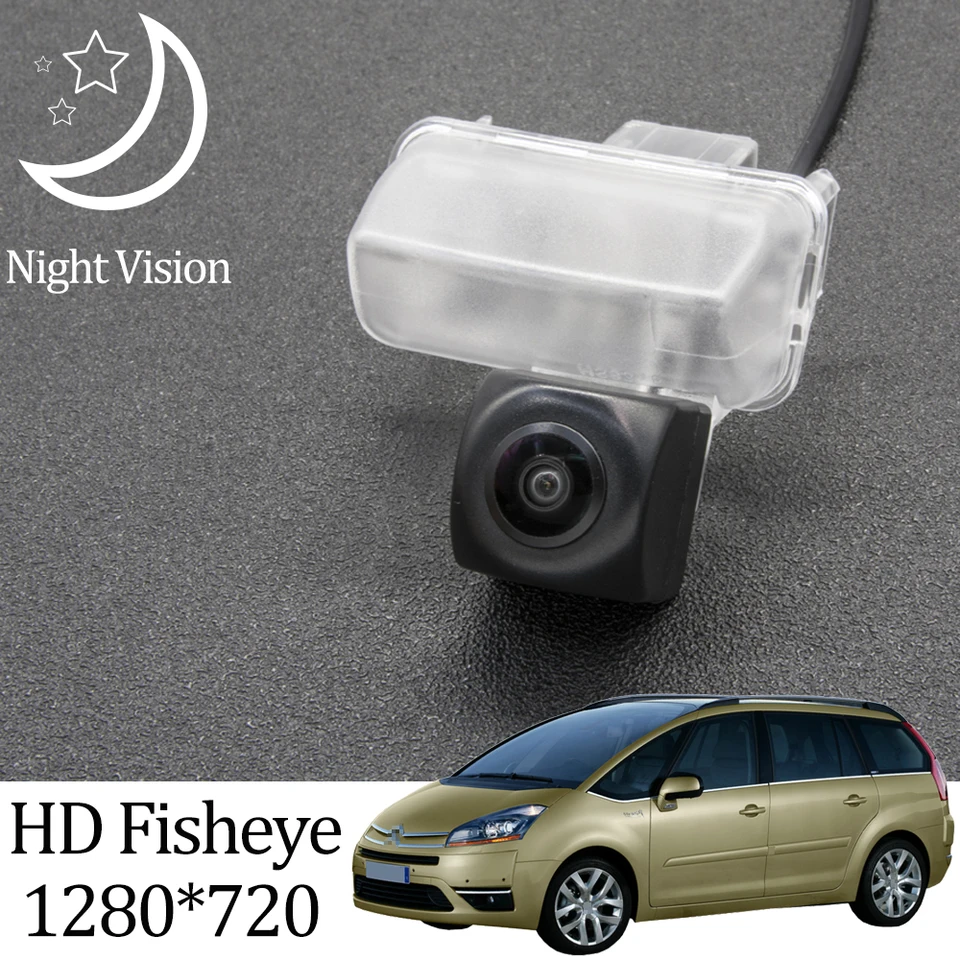 Owtosin HD 1280*720 Fisheye Zadný výhľad kamera pre Citroen C4 Picasso/Grand C4 Picasso 2006-2013