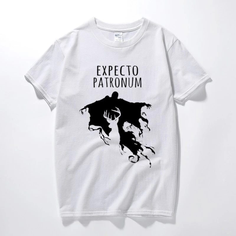 Očakávať patronum tričko Top dementor kúzlo Rowling Hermiona Ron Cotton Tričko s krátkym rukávom