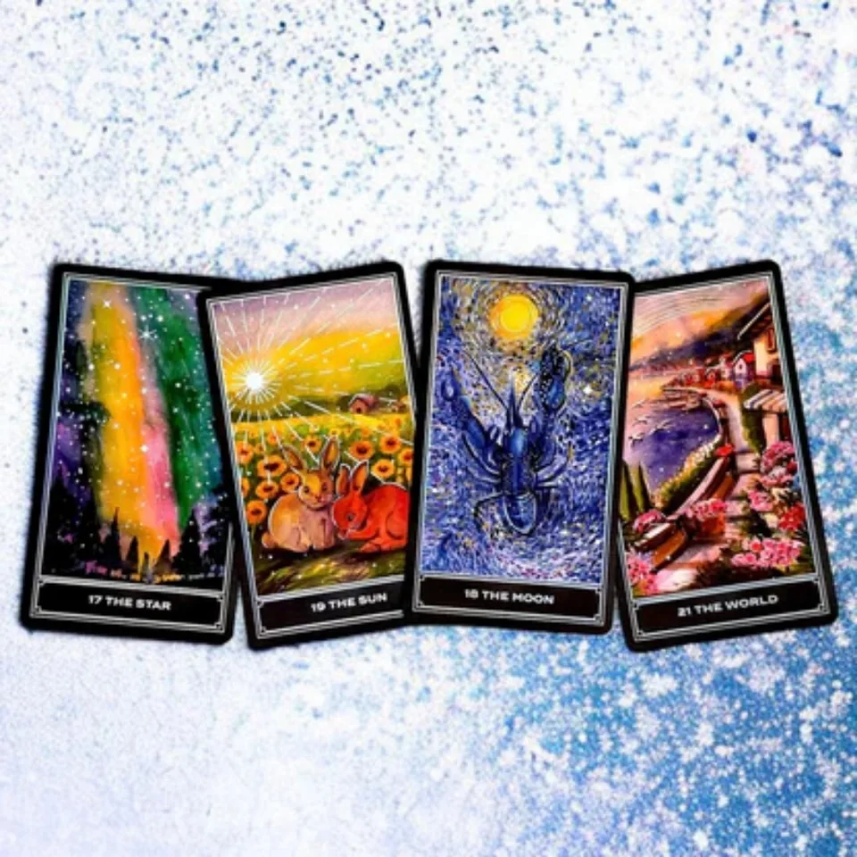 Očarujúca zemská tarot 10.3*6cm - Zvieracie tarotové karty 80 Vodovňa Plne ilustrované tarotové karty