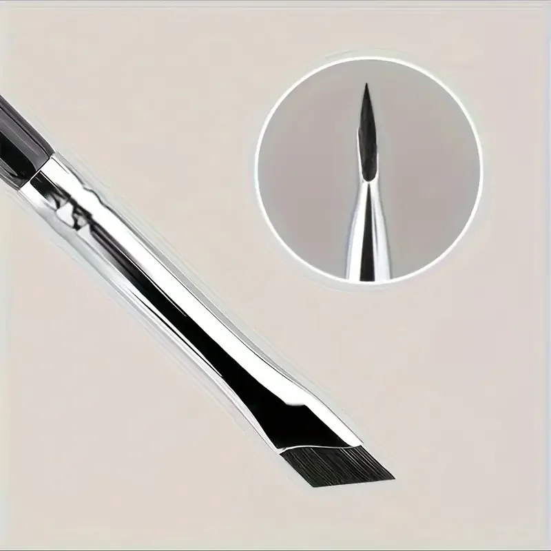 Očné tieňové kefy ultra tenké kosáčikové diagonálne make -up kefa vodorovná kefka