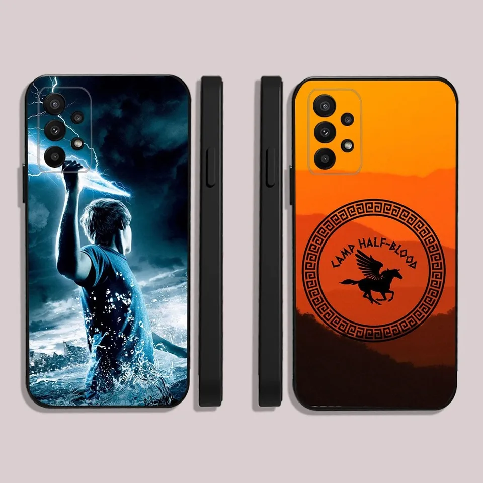 P-Percy Jacksons telefónny prípad pre Samsung S24,23,22,30,21,10,9, Ultra, Plus, Lite, Fe, 5G Black Soft Case