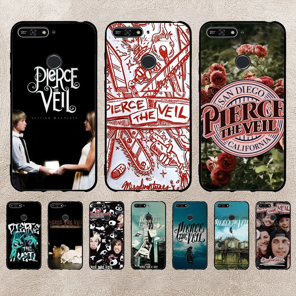 P-Pierce The Veil Band Telefón puzdro pre Xiaomi 11 Redmi Note 11 5G 8T 9a 9 10t Note8 POZNÁMKA9 12SULTRA BLACK CASE