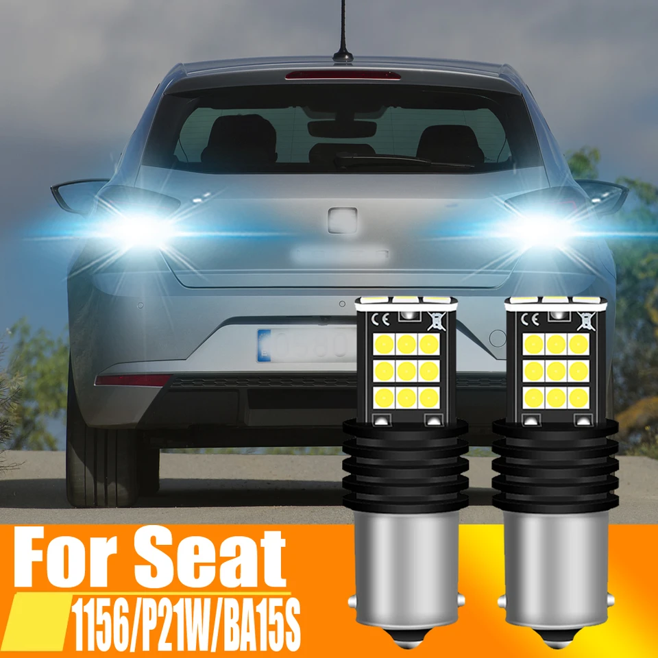 P21W LED CANBUS REVERNÁ ŽIARA ŽIAR BECLB LAMP 1156 BA15S pre sedadlo Ibiza 6l 6J Leon 5f MK2 MK3 MK1 1P 1M Arona Altea Alhambra