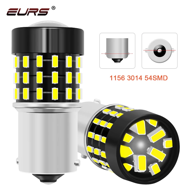 P21W P21/5W 1156 BA15S 1157 BAY15D LED žiarovky OUT SIGLE SIGLE SVETLO 3014 54SMD LED brzdenie LED Reverzné parkovacie žiarovky biele červené žlté
