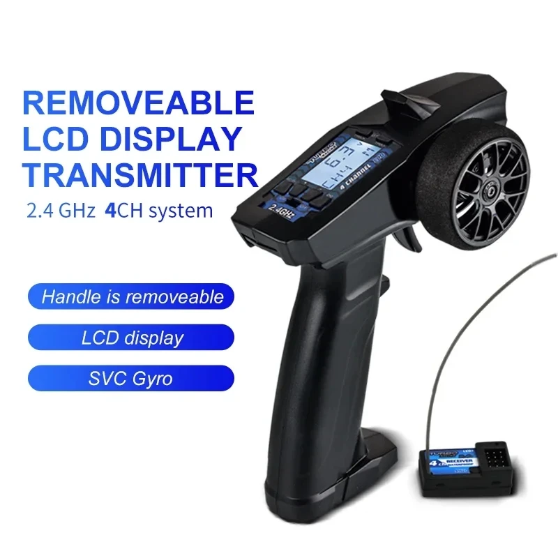 P32 Turbo Racing 91803G-C 2,4G 4ch VT Systeem LCD Display Radio Zender Afstandsbediening Met Ontvanger Voor RC Auto Boot