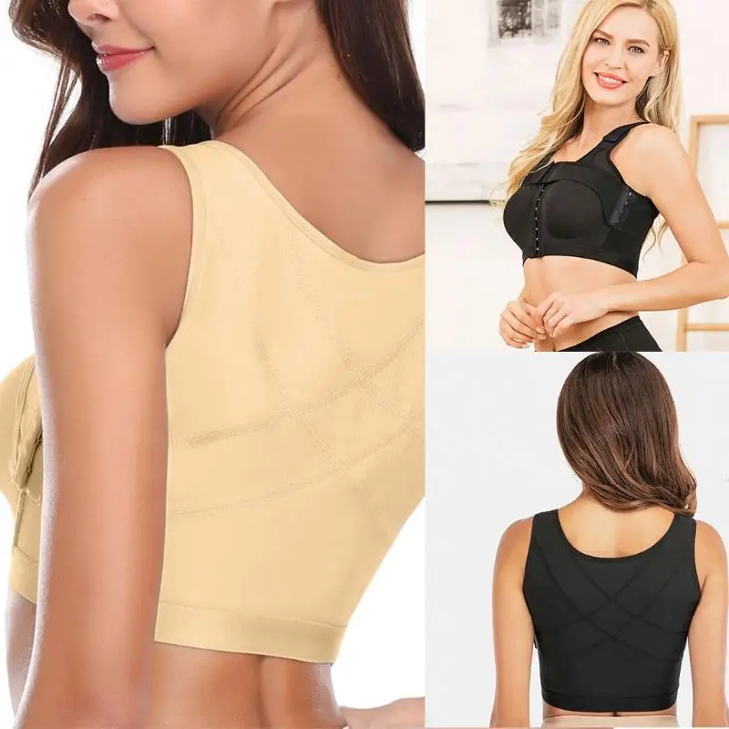 P8DB Ženy predné uzáver podprsenky po operácii Shaper Underwear Compression Corrector Correct Top s podporným pásmom prsníka