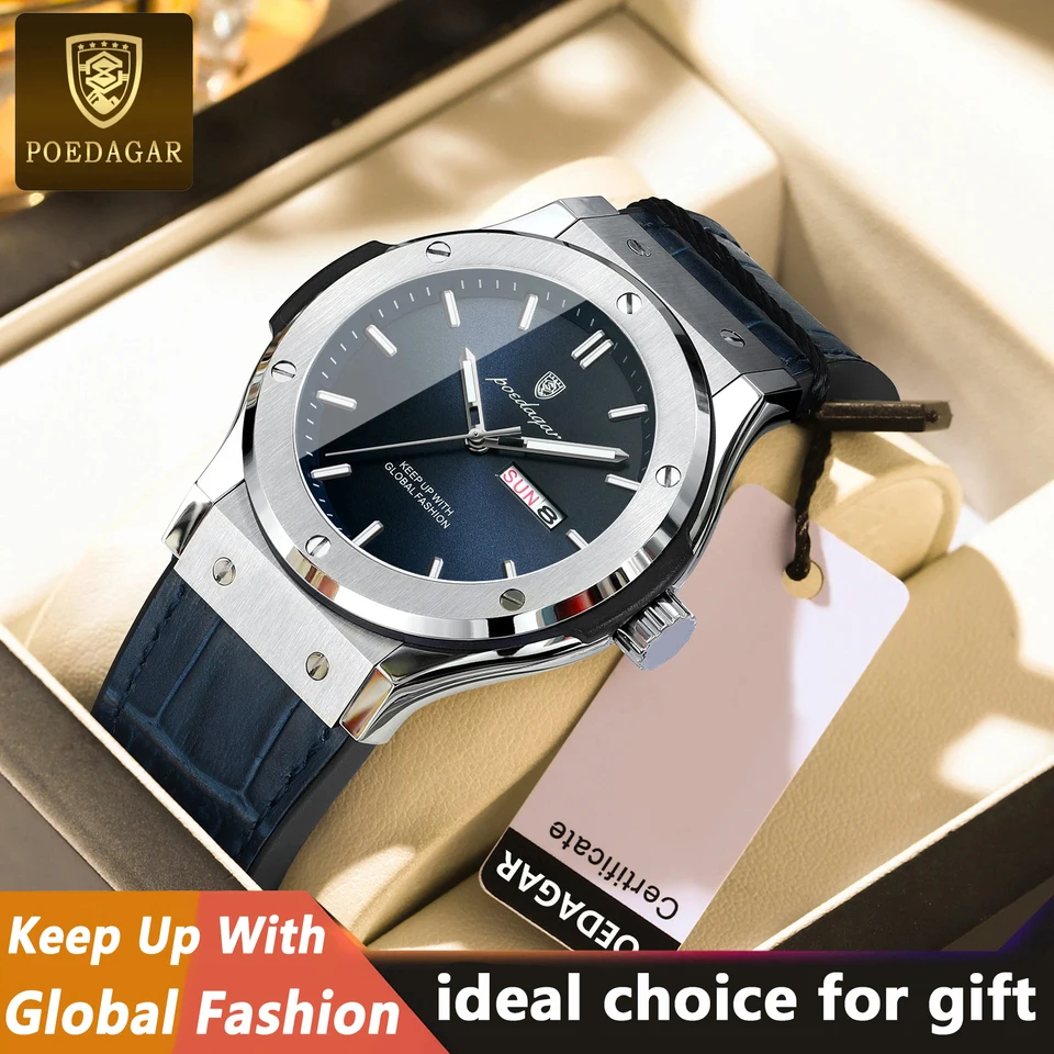 Paazomu Luxury Man Writev CrrooPwatch Witerploote Svetel Chronograph Watch for Men Pánske kremenné hodinky Reloj Hombre