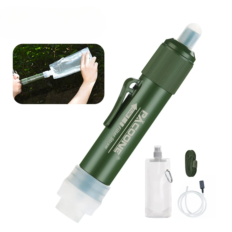 Pacoone Mini Camping Purification Water Filter Slaw TUP Tup Ware Vodný vrecko pre prežitie alebo núdzové zásoby