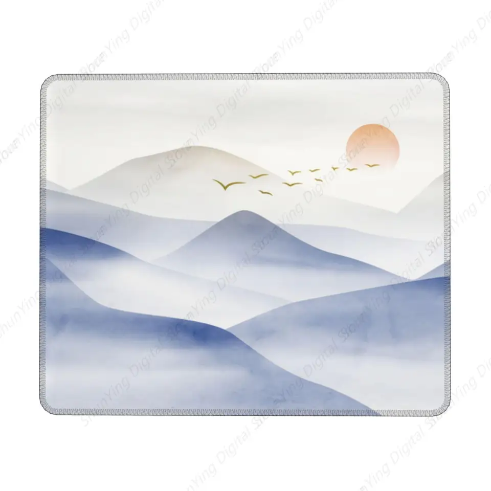 PAD MOUNTY MOUNT MOUNTY PAD proti sklzu GUMBER Čínsky umelecký štýl počítačového stola Game Lock Edge Mouse Pad Darček 18*22 cm