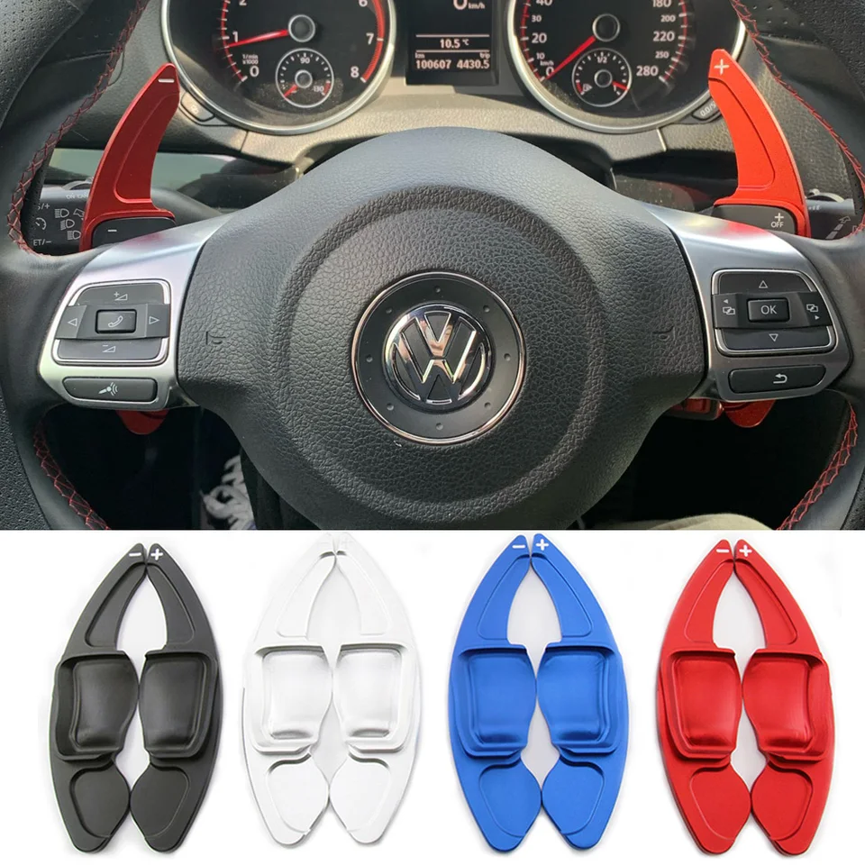 Paddle predĺženie pre VW Tiguan Golf 6 MK5 MK6 R20 R36 Volkswagen Jetta GTi Scirocco Touareg EOS Sharan Polo Car Shifter Saddles