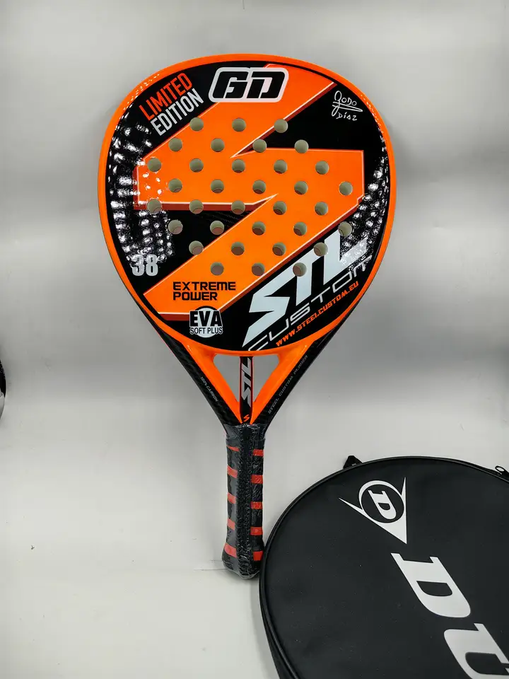 Padel Racket Series Palas 3 vrstvy pádlo na dosku uhlíkových vlákien, Raketa Eva Face Tennis Racket s taškou, vysoká kvalita, nové