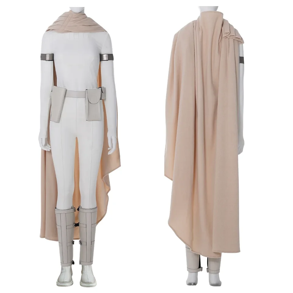 Padme Naberrie Amidala Cosplay kostým biely uniformný plášť princezná Leia Halloween Carnival Party rola hre Outfits