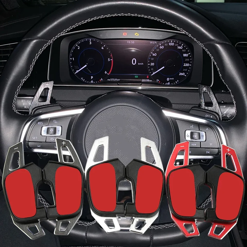 Padzový radiaci pádlo na volant pre volant pre Volkswagen VW Golf GTi R GTD GTE MK7 7 Polo GTI Scirocco Tiguan Rline Passat T-Roc