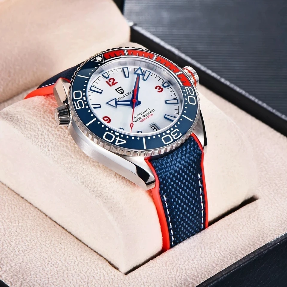 Pagani Design 2024 42mm Men Automatické hodinky Sapphire Luxusné mechanické náramky