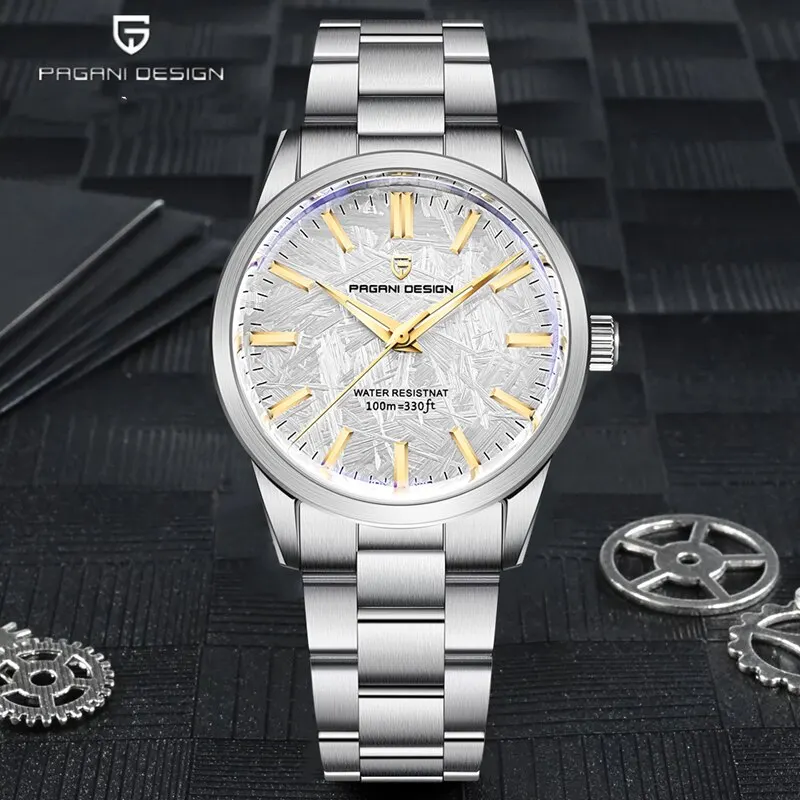 Pagani Design 40 mm Men Men Quartz Watches TMI VH31 Luxusný obchod Top Sapphire 316L z nehrdzavejúcej ocele 100 metrov vodotesných hodiniek pre mužov