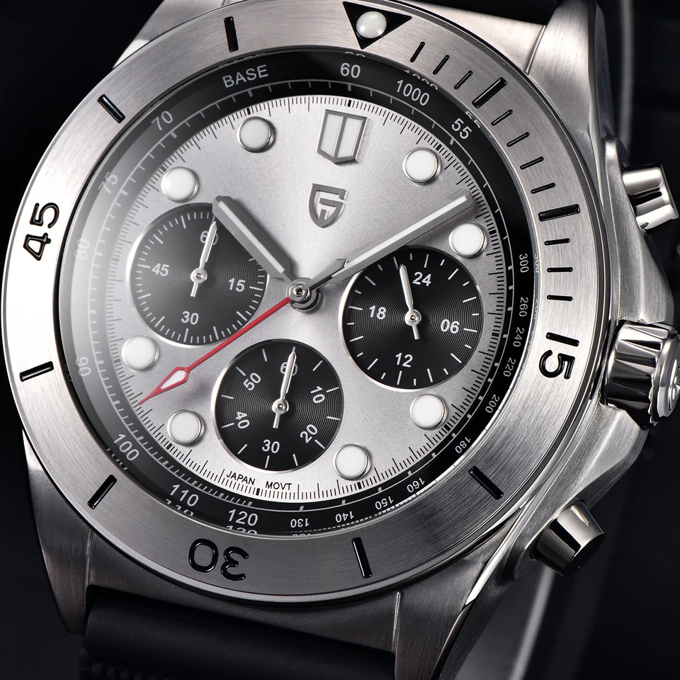 Pagani Design Chronograph Quartz Watch for Men z nehrdzavejúcej ocele potápačské hodinky Men Luxusné zafírske sklo 2023 Nové pánske hodinky