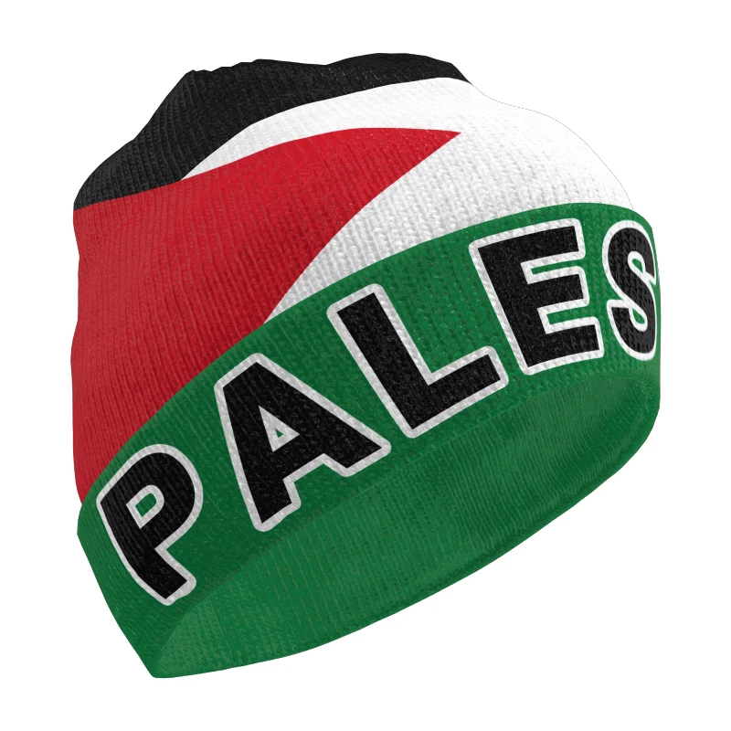 Palestína pletená čiapka ZAMESTNANÉ MENO ZIMNÝ CLECHNÝ PULVOVER PALAESTINA PLE FLAGS Pletená Tate Teplé čiapky Hip hop Palestínske čiapky