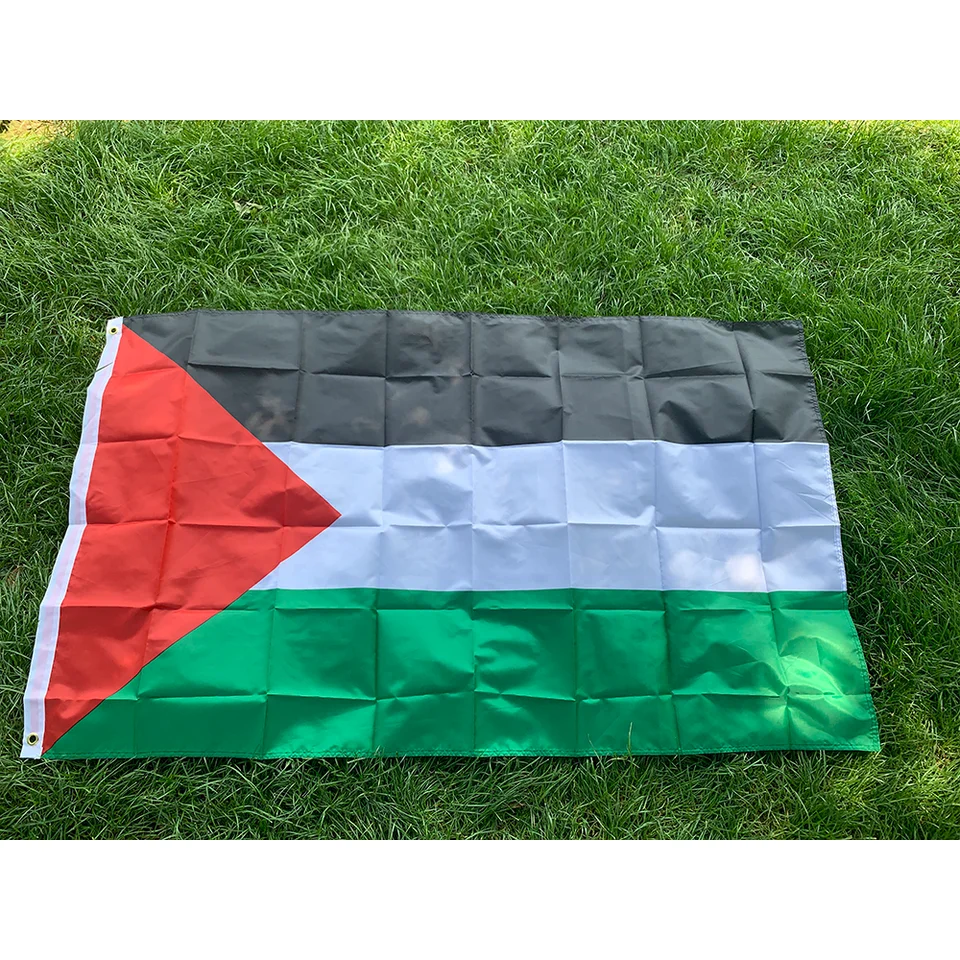 Palestína Vlajka 60x90cm 150 x 90 cm visiaci vysoko kvalitný polyester gaza Palestínsky závesný banner na domácu dekoráciu