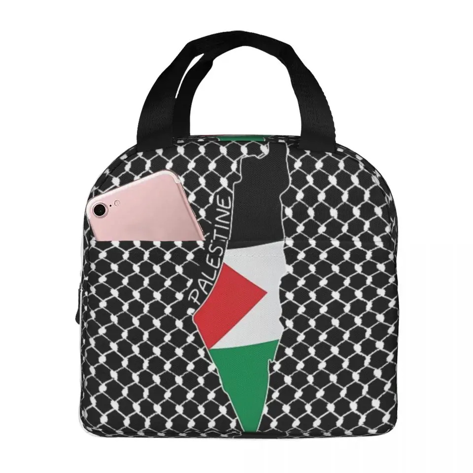 Palestína vlajka Bandana obedné tašky izolované bento box vodotesný obed Restrycip piknikové tašky pre študentskú školu ženy