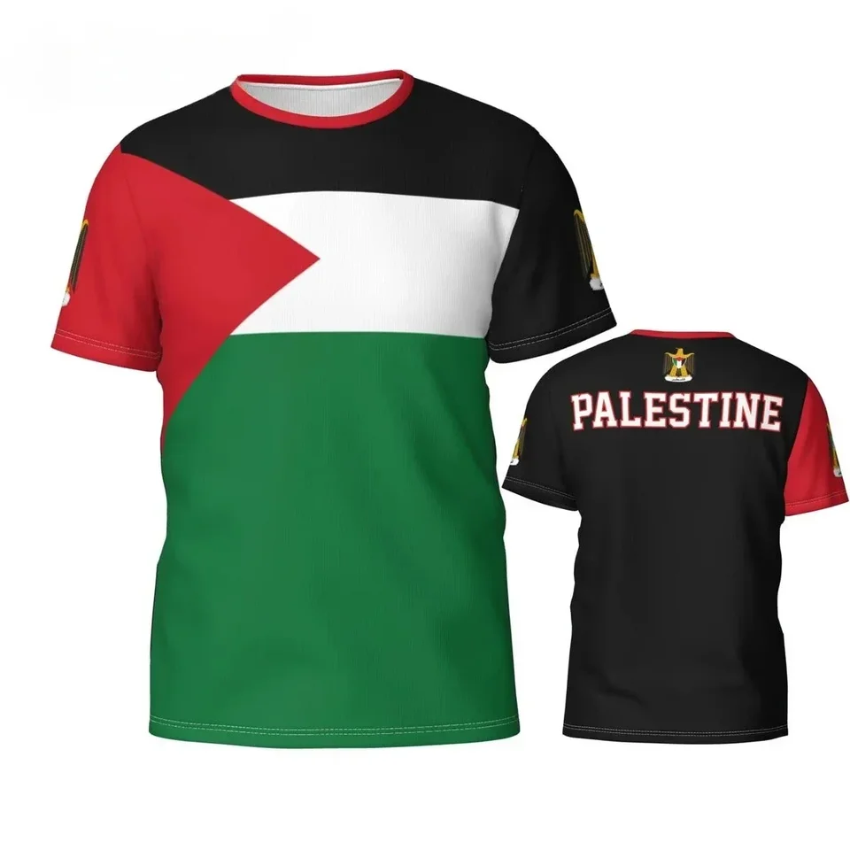 Palestínska vlajka Odznak 3D tlačené tričko Summer Pánske a dámske tričko Tričko Futbalové fanúšik