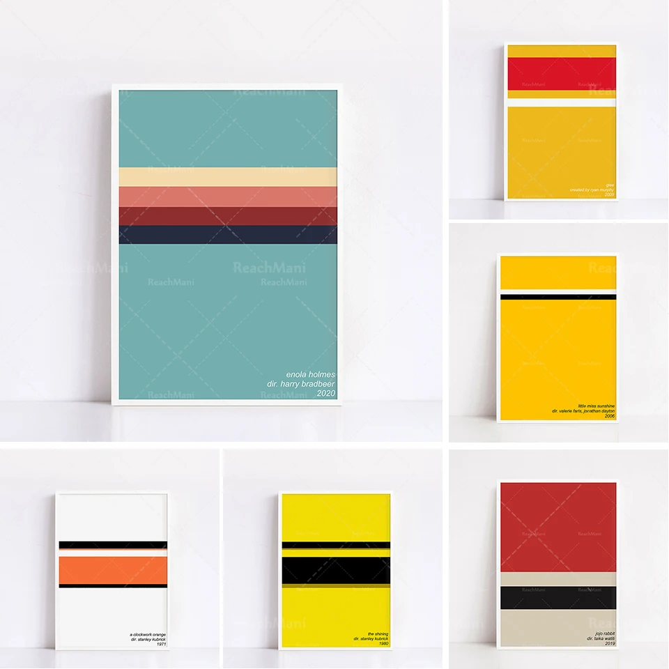 Paleta brillante Minimaliste alternatíva aux affiches de cinéma, dizajn jednoduchý