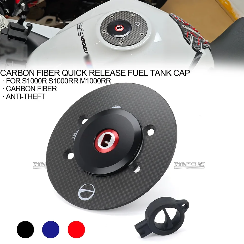 Palivová nádrž z uhlíkových vlákien pre BMW S1000RR S1000R M1000RR 2023 Rýchle uvoľnenie proti krádeži Cover Cover Track Športové doplnky