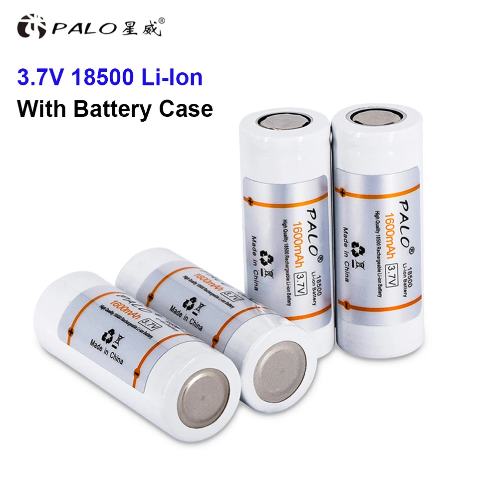 Palo 3,7V 18500 1600 mAh Nabíjateľné lítium-iónové batérie pre silnú svetlo baterku proti svetlu Špeciálna lítiová batéria