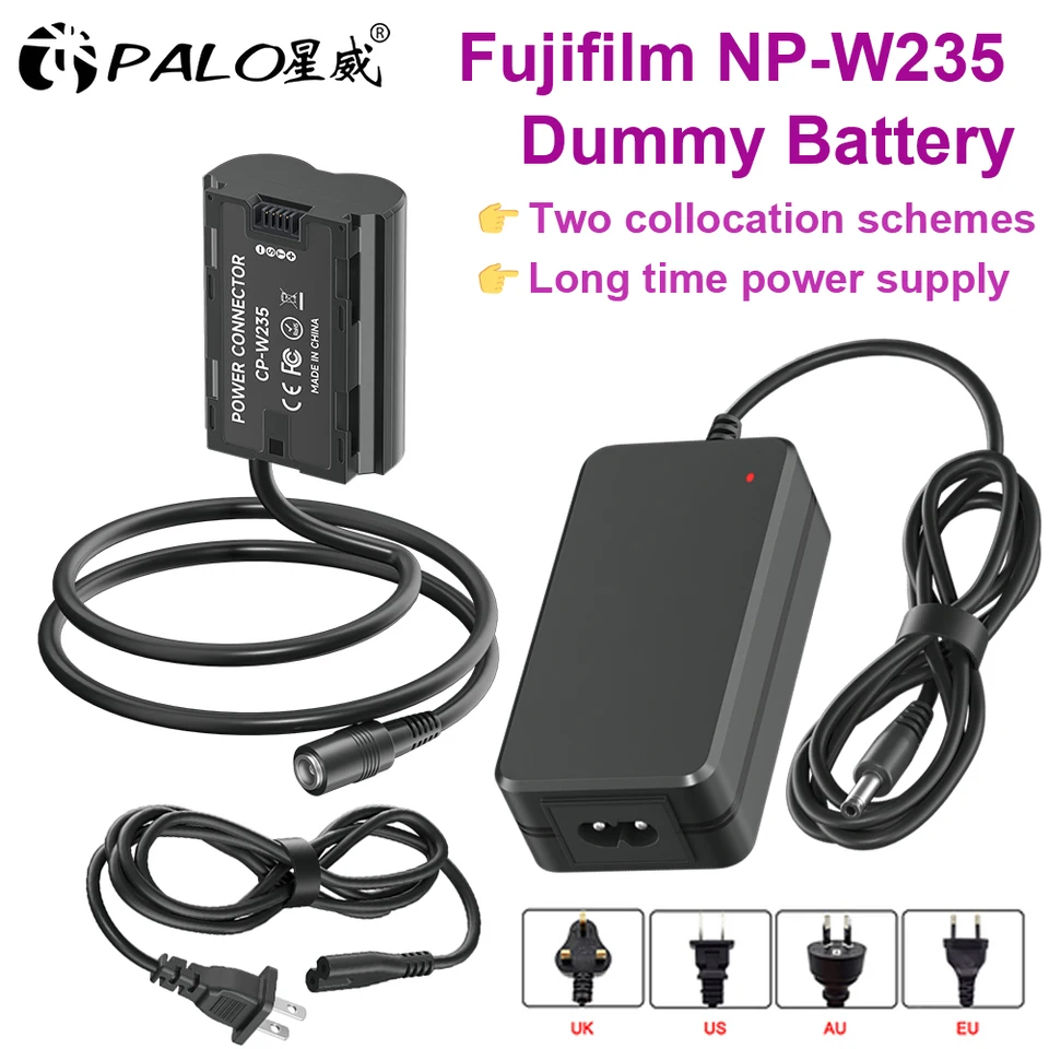 Palo NP W235 Dummy batéria NP-W235 CP-W235 Power Connector pre Fujifilm Fuji X-T4 GFX 100S X-T5 X-H2 XT4 XT5 X-H2S XH2S Fotoaparát