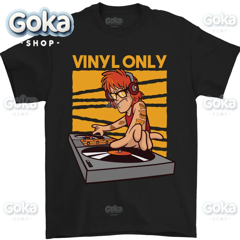 Paluby DJ Vinyl grafické tričká Pánske oblečenie Nové v topánkach a odpaliskách bavlnené ženy tlačené tričko y2k oblečenie roztomilé vtipné tričko