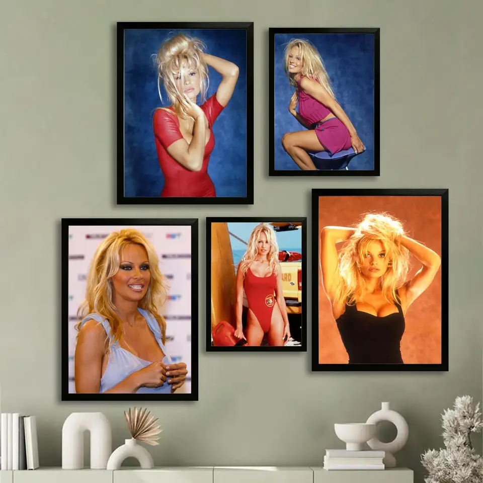 Pamela Anderson Canvas Art Plagát a nástenné umenie Výtlačok, Plagáty modernej rodinnej spálne, dekoratívna maľba