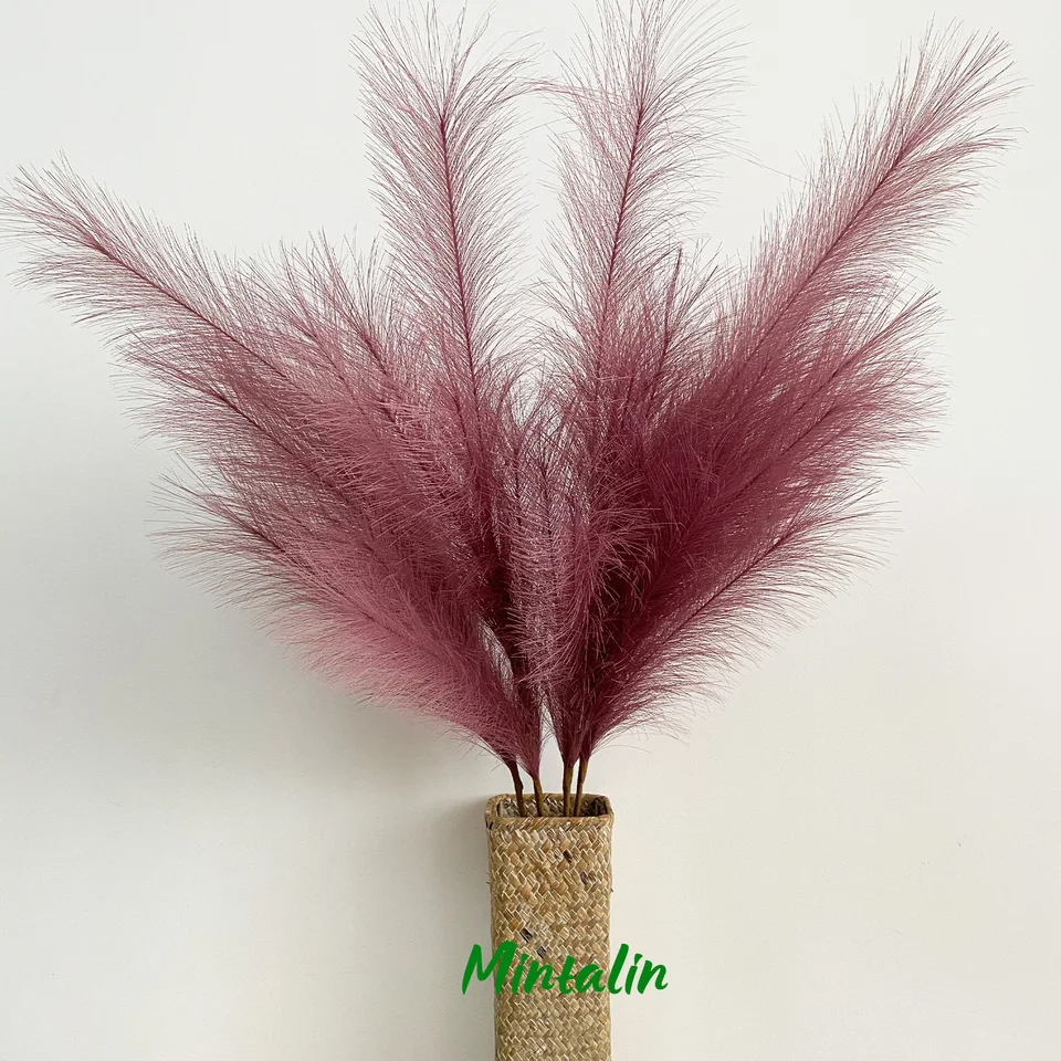 Pampas Grass Decor 35,4 palca Faux Pampas Decor Decort, vysoké pampas trávy pre podlahovú vázu, stolové vrcholy, svadba, večierok