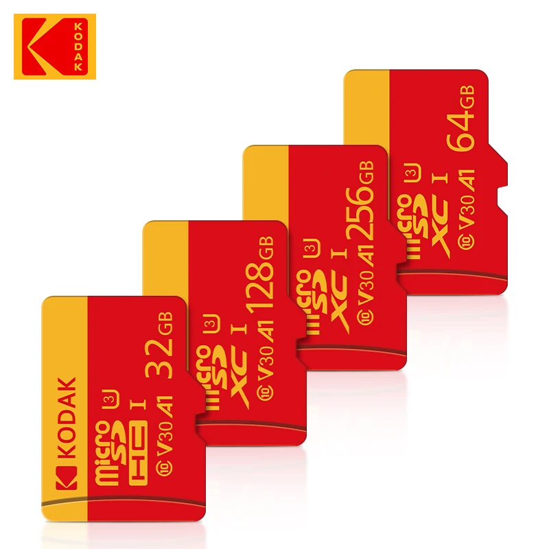 Pamäťová karta Kodak ultra 512 GB 256 GB 128 GB 64 GB 32 GB Micro SD Card Microsdxc Class10 SD Pamäťová karta 100 MB Originálna TF Flash karta TF Flash Card